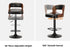 4X Bar Stools Kitchen Gas Lift Swivel Chairs Wooden Barstool