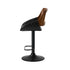 2x Bar Stools Kitchen Dining Chairs Rattan Leather Black