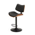 Oikiture 4x Bar Stool Kitchen Swivel Chair Wooden Leather Gas Lift