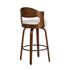 2x Bar Stools Kitchen Swivel Chair Shell Leather White