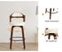 2x Bar Stools Kitchen Swivel Chair Shell Leather White