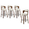 Oikiture 4x Bar Stools Swivel Counter Chair Shell Leather White