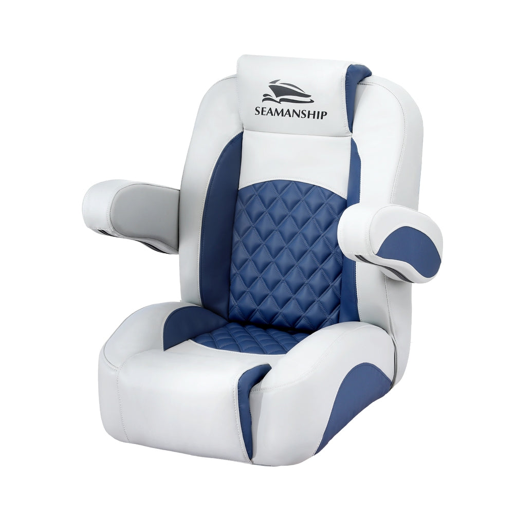 Reclining Captain Boat Seat 90°-155° Recline, 19cm Thick Cushion