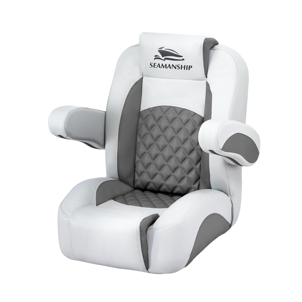 Reclining Captain Boat Seat 90°-155° Recline, 19cm Thick Cushion