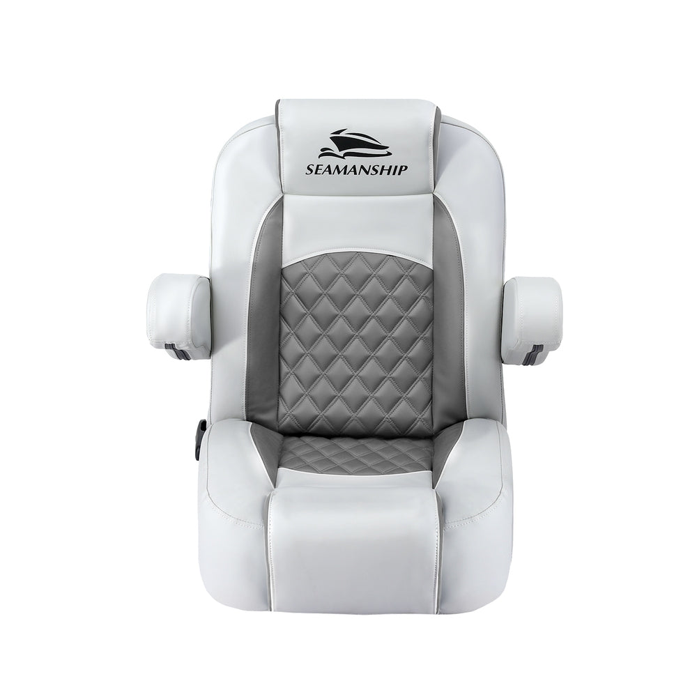 Reclining Captain Boat Seat 90°-155° Recline, 19cm Thick Cushion