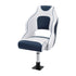 Captain Bucket Boat Seats Flip Up Bolster Swivel 15cm Padding with Adjustable Pedestals 34–46cm Blue
