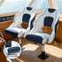 Captain Bucket Boat Seats Flip Up Bolster Swivel 15cm Padding with Adjustable Pedestals 34–46cm Blue
