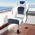Captain Bucket Boat Seats Flip Up Bolster Swivel 15cm Padding with Adjustable Pedestals 34–46cm Blue
