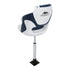Captain Bucket Boat Seats Flip Up Bolster Swivel 15cm Padding with Adjustable Pedestals 55–75cm Blue