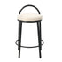 2x Bar Stools Dining Chairs Round Stool Counter Seat Boucle