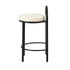 2x Bar Stools Dining Chairs Round Stool Counter Seat Boucle