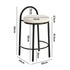 4x Bar Stools Dining Chairs Round Stool Counter Seat Boucle