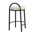 4x Bar Stools, Dining Chairs, Round Boucle Counter Seat, Colour Set Combo