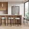 4x Bar Stools Dining Chairs Round Stool Counter Seat Boucle