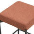 Oikiture 4x Bar Stools Kitchen Dining Chair Linen Seat Metal Orange