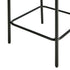 Oikiture 4x Bar Stools Kitchen Dining Chair Linen Seat Metal Orange