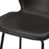 2x Bar Stools Kitchen Chairs High Back Leather Black