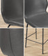 2x Bar Stools Kitchen Chairs High Back Leather Grey
