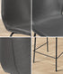 Set of 4 Bar Stools Kitchen Chairs High Back Leather Grey