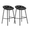 2X Bar Stools Dining Chairs Counter Stool PU Leather Black