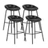 4X Bar Stools Dining Chairs Counter Stool PU Leather Black