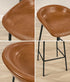 2X Bar Stools Dining Chairs Counter Stool PU Leather Brown