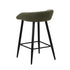4PCS Bar Stools Boucle Fabric Green and Black