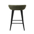 4PCS Bar Stools Boucle Fabric Green and Black