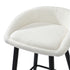 2PCS Bar Stools Boucle Fabric White and Black