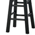 Oikiture 2x Kitchen Counter Round Bar Stool Chairs Footrest Black