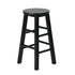 Oikiture 2x Kitchen Counter Round Bar Stool Chairs Footrest Black