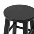 Oikiture 2x Kitchen Counter Round Bar Stool Chairs Footrest Black