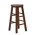 Oikiture 2x Kitchen Counter Round Bar Stool Chairs Footrest Walnut