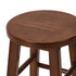 Oikiture 4x Bar Stool Kitchen Counter Round Chair Footrest Walnut