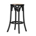 4x Bar Stools Dining Chair Rattan Seat Black
