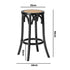 4x Bar Stools Dining Chair Rattan Seat Black