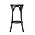 4x Bar Stools Dining Chair Rattan Seat Black