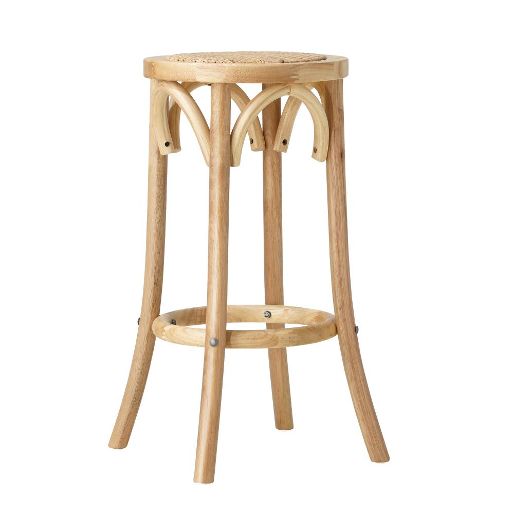 Wooden Bar Stool 2pc Rattan Dining Chair Wood