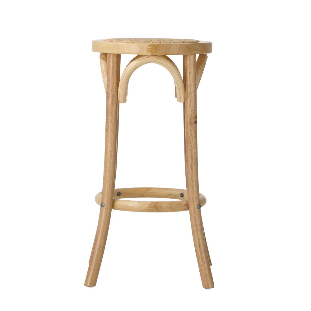 Wooden Bar Stool 2pc Rattan Dining Chair Wood