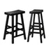 2X Bar Stools Wooden Counter Chairs Black