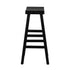 2X Bar Stools Wooden Counter Chairs Black