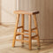 Oikiture Elm Wood Bar Stool Natural Counter Height Chair