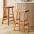 2X Bar Stool Wooden Counter Chairs Natural