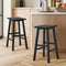 Oikiture 2x Bar Stool Kitchen Counter Dining Chair Footrest Black