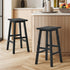 Oikiture 2x Bar Stool Kitchen Counter Dining Chair Footrest Black