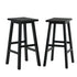 Oikiture 2x Bar Stool Kitchen Counter Dining Chair Footrest Black