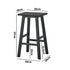 Oikiture 4x Bar Stool Kitchen Counter Dining Chair Footrest Black