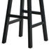 Oikiture 4x Bar Stool Kitchen Counter Dining Chair Footrest Black