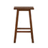 Oikiture 2x Bar Stool Kitchen Counter Dining Chair Footrest Walnut
