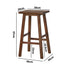 Oikiture 4x Bar Stool Kitchen Counter Dining Chair Footrest Walnut